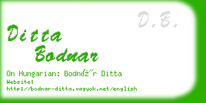 ditta bodnar business card